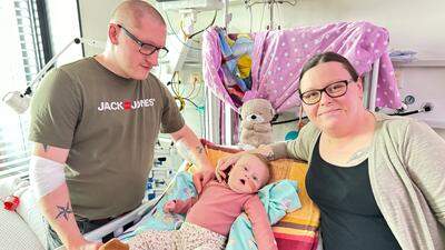 Für Belinda und Kevin Fussi ist ihre einjährige Tochter Anna-Katharina nach einem Jahr Überlebenskampf ihr persönliches Wunderkind