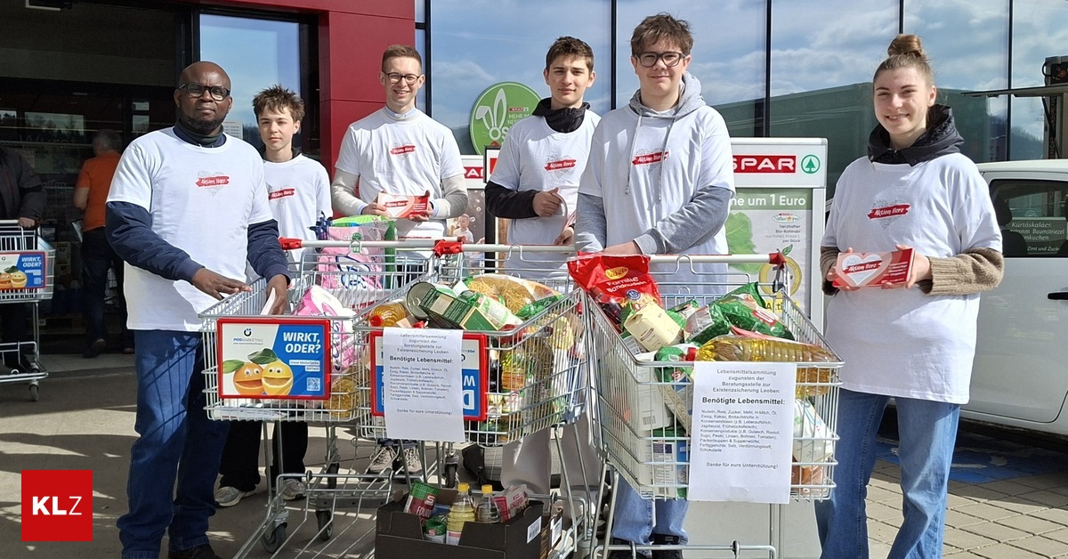 Trofaiach-Eisenerz-Jugendliche-sammelten-500-Kilo-Lebensmittel-f-r-Hilfsbed-rftige-in-der-Region