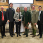 Bürgermeisterin Nicole Sunitsch (St. Michael), Günter Karisch Günter, Landesjägermeister Franz Mayr-Melnhof-Saurau, Landesrätin Simone Schmiedtbauer, Bezirksjägermeister Hubert Wallner, Landesjägermeister-Stellvertreter Andreas Kühberger, Kammerobmann Richard Judmaier und Bürgermeister Martin Schuchaneg (Traboch)