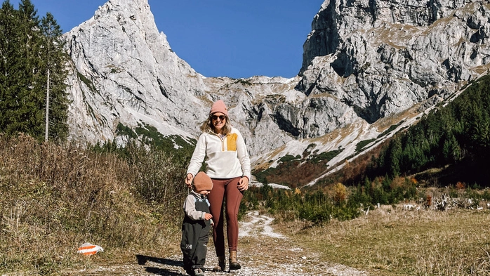 Anja Meier aus Eisenerz ist mit ihrem kleinen Sohn viel in der Natur und den Bergen unterwegs