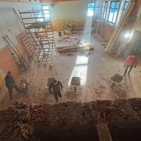 Die Musikerinnen und Musiker leisteten mehr als 1000 Stunden ehrenamtlich, um den Umbau des Mehrzwecksaals bei der Volksschule voranzutreiben