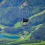 Vom Polster-Einser-Sessellift hat man einen wunderbaren Blick in die Bergwelt und auch den Grübl-Speichersee