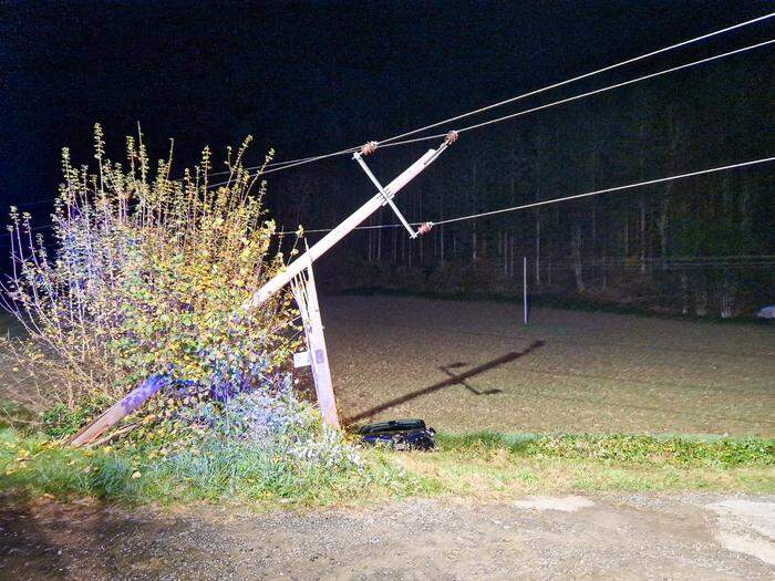 Nach Unfall war Stromversorgung für die Haushalte von Lichendorf bis St. Stefan Nord unterbrochen