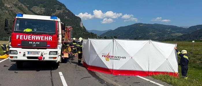 Die Unfallstelle an der B 96 in Frojach