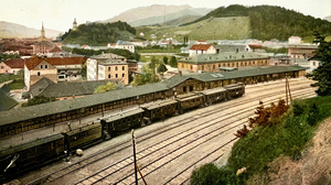So hat der Brucker Bahnhof jahrzehntelang ausgesehen, diese Postkarte ist 1906 versandt worden