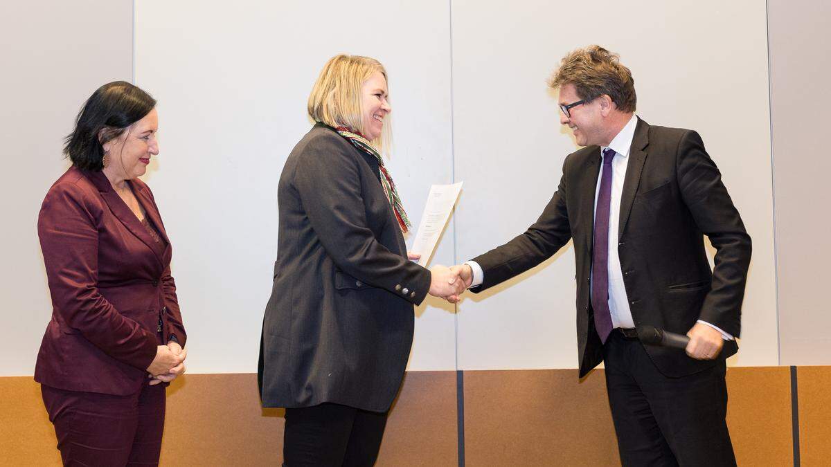 Elisabeth Meixner, Anke Lammer und Minister Polaschek