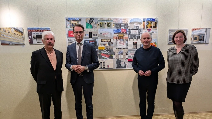 Helmut Knaus, Matthäus Bachernegg, Helmut Pekler und Natalia Bauernhofer (v. l. n. r.) eröffneten die neue Ausstellung