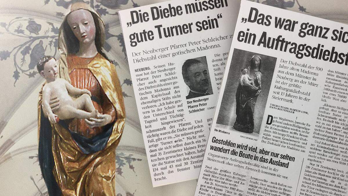 Über den Fall wurde damals groß berichtet, allein die Restaurierung der Statue hatte 20.000 Euro gekostet 