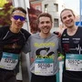 Fabian Ferk (Mitte) siegte in 14:52,1 Minuten vor Johannes Krondorfer (rechts) und Daniel Karner (links)