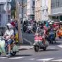 Beim letztjährigen Vespatreffen fuhren 400 Vespisti durch Bruck
