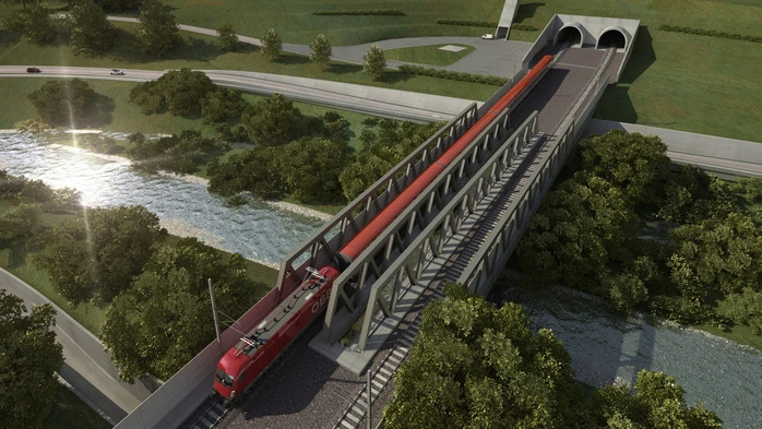 3D-Modell des Semmering-Basistunnels
