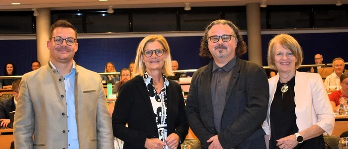 Bilden eine Koalition: FPÖ-Vizebgm. Raphael Pensl (links) und Bürgermeisterin Susanne Kaltenegger (ÖVP), Gregor Tuttinger soll künftig statt Andrea Winkelmeier für die SPÖ den Vizebürgermeister machen