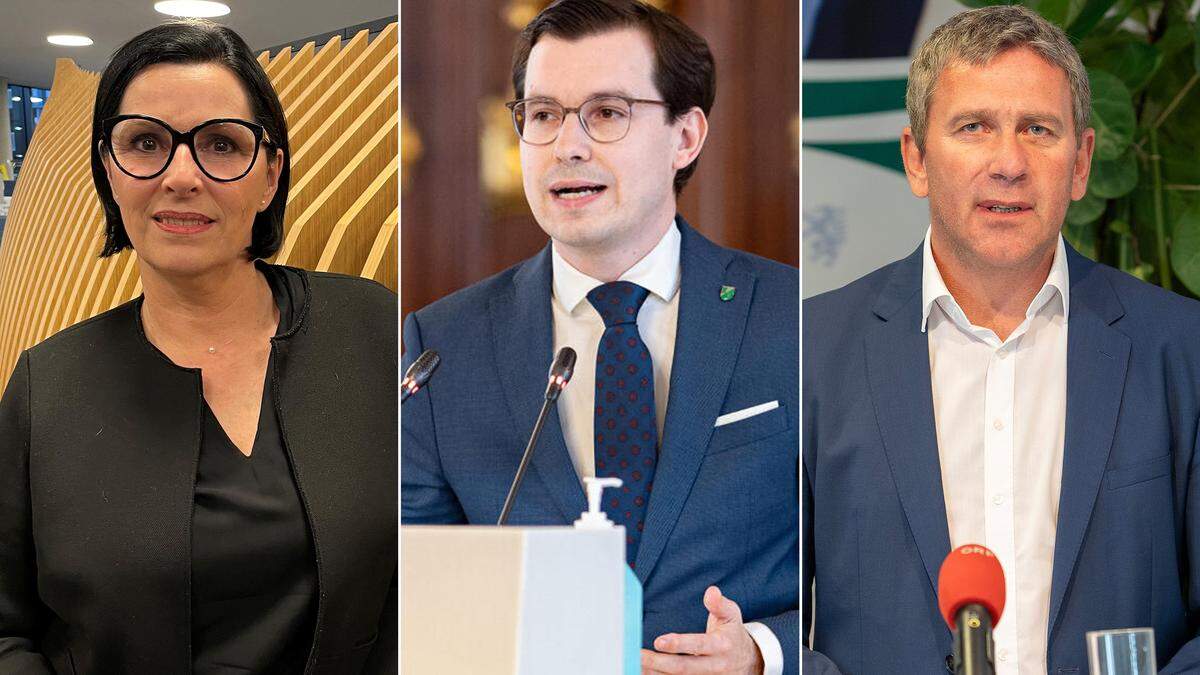 Cornelia Izzo (ÖVP), Stefan Hofer (SPÖ) und Arnd Meißl (FPÖ) haben gute Chancen auf ein Landtagsmandat