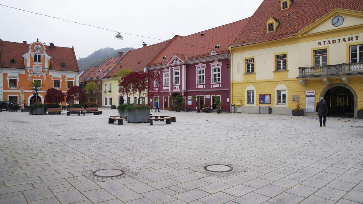 Der Kapfenberger Hauptplatz hat Flair, aber nur im Sommer, wenn er belebt ist