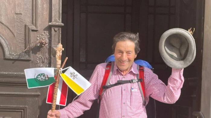 Günther Liebminger im Pilgergewand