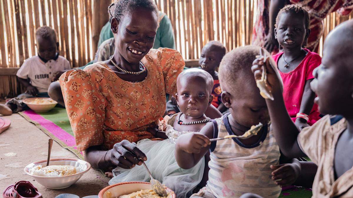 Ein sogenanntes Babyfeeding-Zentrum in Juba