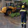 Die Feuerwehr sicherte den Hang