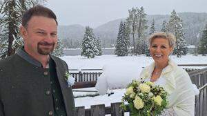 Andreas und Elke bei ihrer Hochzeit auf der Ludlalm