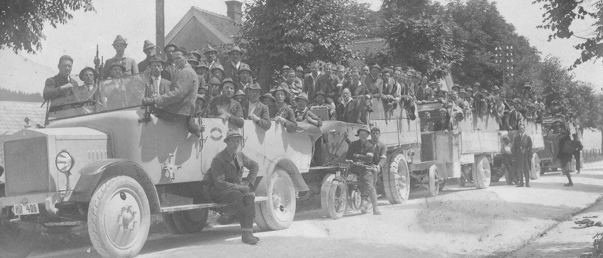 Der Steirische Heimatschutz kämpfte an der Seite der Nationalsozialisten – hier eine Aufnahme von Grünhübl bei Judenburg aus dem Jahr 1927