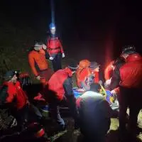 Der Einsatz der Bergrettter dauerte weit bis in die Nacht