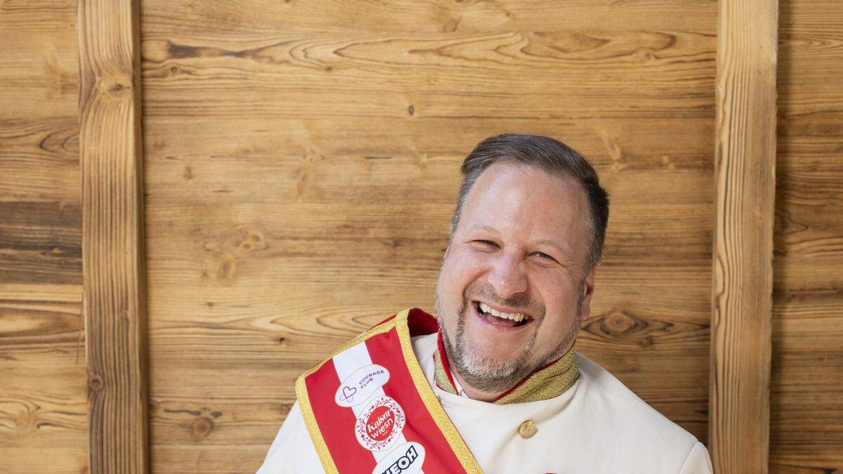 Der Steirer Johann Pittermann als Wiener Wiesn-Kaiser