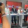 Florian Seifter, Jörg Leichtfried, Karin Greiner und Franz Jantscher in der SPÖ-Zentrale in Graz