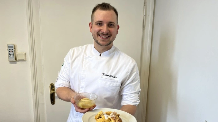 Fabian Schablas demonstrierte anhand eines "klassisch steirischen“ Kaiserschmarrns, dass man auch in der kleinen Küche schmackhafte Gerichte kochen kann