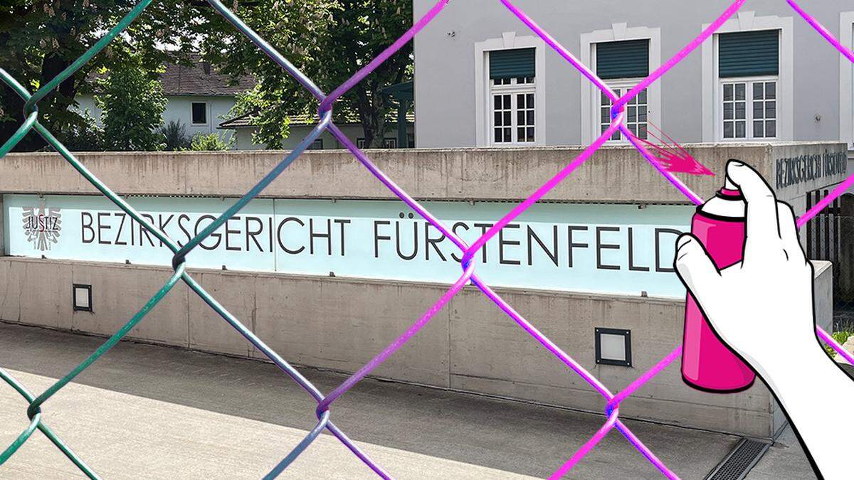 Ein Nachbarschaftsstreit endet mit pinken Aussichten und vor dem Bezirksgericht Fürstenfeld