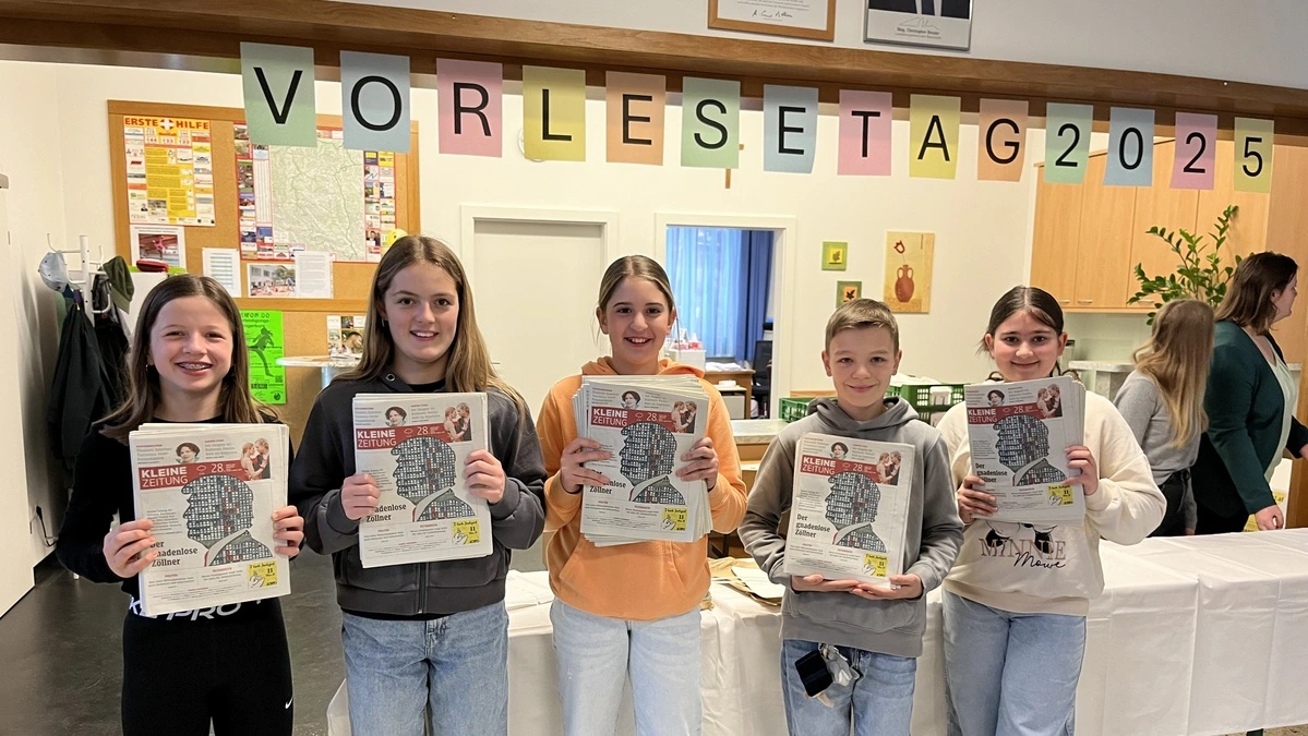 Johanna Maier, Lina Koller, Mia Gruber, Tobias Mild und Mara Wachmann (v.l.)