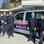 Andreas Stoirer (4.v.l) ist der neue Kommandant der Autobahnpolizei Hartberg. Im Bild: Stefanie Haider, Hans Peter Bergmann, Rene Rappold und Lena Losonczy