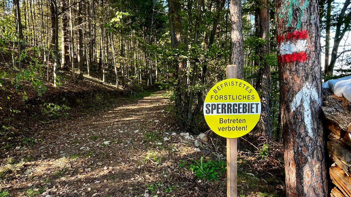 Aus Sicherheitsgründen wurde die Wanderung zur Geierwand zum befristeten, forstlichen Sperrgebiet erklärt