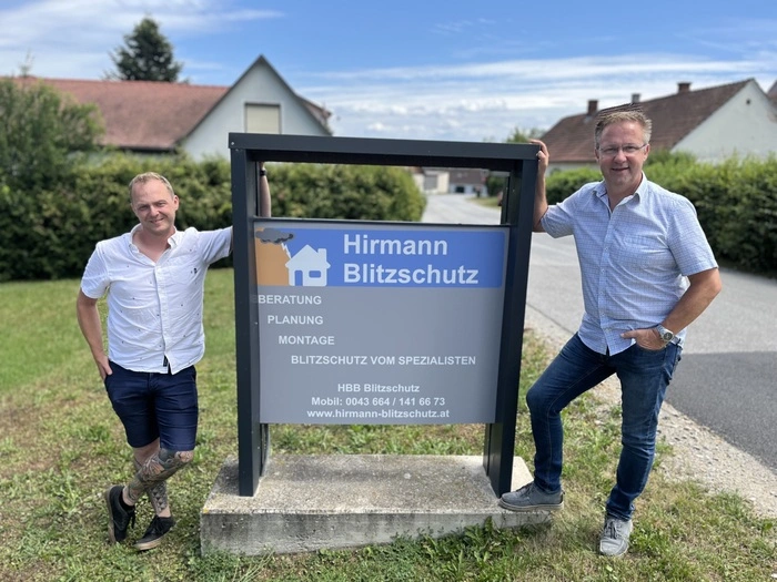 Stefan Projer und Bernhard Hirmann von „Hirmann Blitzschutz“: „Wir zähmen den Blitz“