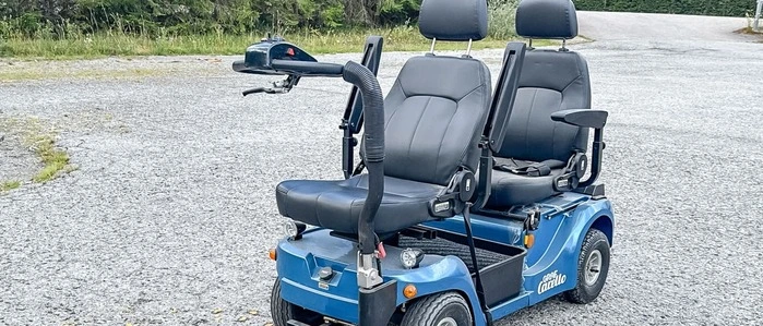 Dieses Zweisitzer-Elektromobil ist einer der 46 Posten: Rufpreis 1100 Euro, Höchstgeschwindigkeit 6 km/h