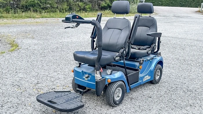 Dieses Zweisitzer-Elektromobil ist einer der 46 Posten: Rufpreis 1100 Euro, Höchstgeschwindigkeit 6 km/h