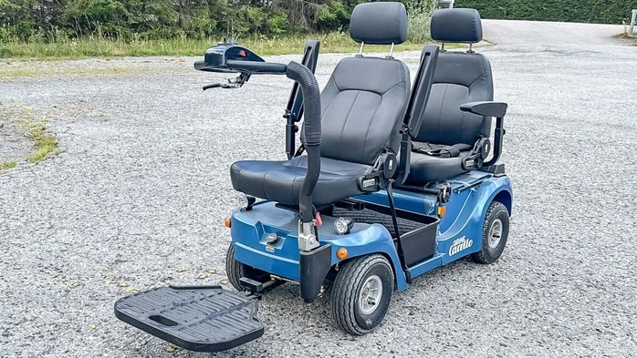 Dieses Zweisitzer-Elektromobil ist einer der 46 Posten: Rufpreis 1100 Euro, Höchstgeschwindigkeit 6 km/h