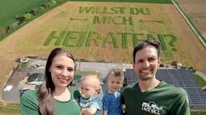 Landwirt Josef Trinkl setzte auf eine unübersehbare Botschaft 