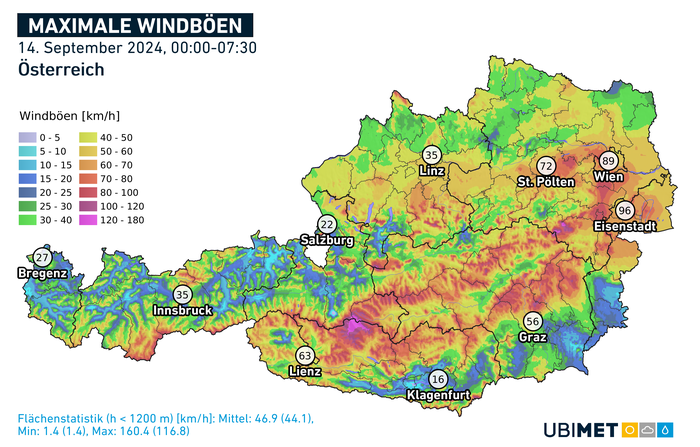 Starke Windböen sorgen in der Steiermark für Probleme