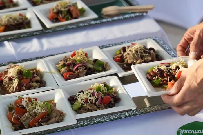 Käferbohnensalat und steirische Spezialitäten begeisterten die  genussfreudigen Italienerinnen und Italiener