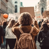 Junge Menschen protestieren und gehen häufig auf die Straße, um sich Gehör zu verschaffen