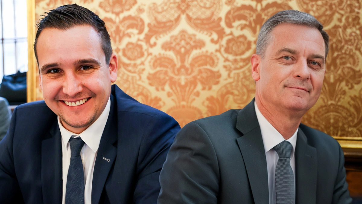 Thomas Maier (FPÖ; l.) und Wolfgang Dolesch (SPÖ; re.) sind im Landtag aneinander geraten 