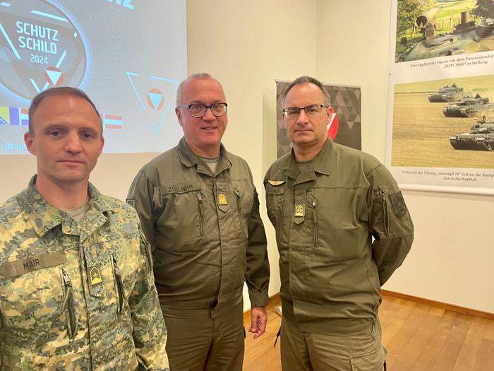 Informierten: Major David Mair, Brigadier Heinz Zöllner, Oberst Gerhard Köstner