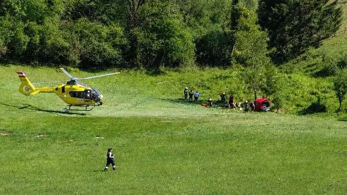 Die Einsatzstelle im Bereich Gschnaidt (Gemeinde Gratwein-Straßengel)
