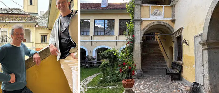 Die Brüder Stefan (links) und Klemens Reinisch leiten heute die Schloss-Schule in St. Georgen an der Stiefing