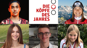 Sie buhlen um den Kopf des Jahres: Jannik El Filali, Anna Schilcher, Sofie Künstner, Christian Hojas und Julia Wess (im Uhrzeigersinn)