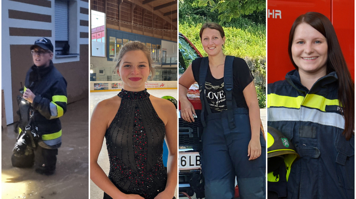 Jenny Novak (FF Hörmsdorf), Alisah Reiterer (FF Blumegg-Teipl), Tanja Happer (FF Kaindorf/Sulm) und Lisa Peissl (FF Pistorf) verbindet die Leidenschaft für die Feuerwehr