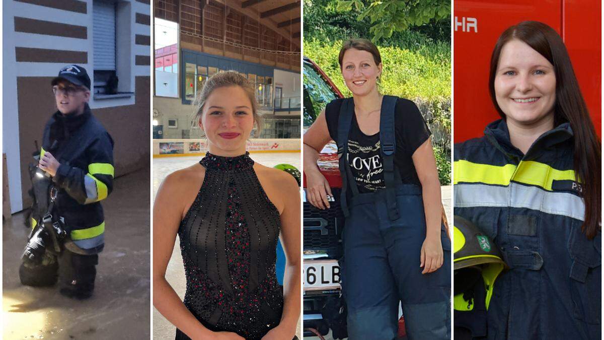 Jenny Novak (FF Hörmsdorf), Alisah Reiterer (FF Blumegg-Teipl), Tanja Happer (FF Kaindorf/Sulm) und Lisa Peissl (FF Pistorf) verbindet die Leidenschaft für die Feuerwehr