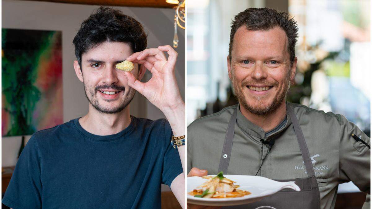 Harald Irka (l.) und Gerhard Fuchs (r.) liegen mit je vier Hauben und 18,5 Punkten gleichauf