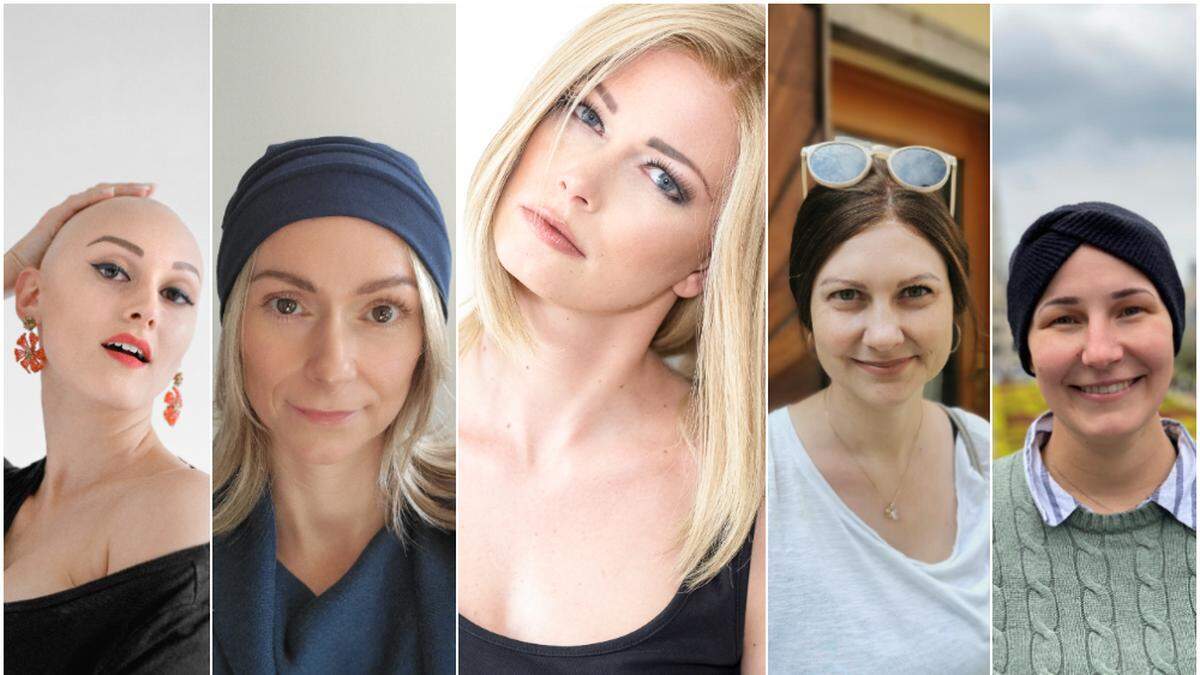 Lisa Maria Masser, Tamara Gutschi, Janin Baumann, Verena Kofler und Jessica Brandner (v. l.) haben den Verein Haarausfall Österreich gegründet
