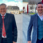 Das Bild zeigt die Wahlgewinner der Gemeinderatswahl 2025: Bürgermeister Josef Waltl von der Liste aller Wieser links im Bild und Konstantin Leitinger von der FPÖ rechts im Bild | Zu den Wahlgewinnern zählt die Liste aller Wieser mit ihrem Spitzenkandidaten Bürgermeister Josef Waltl (l.) und die FPÖ mit Spitzenkandidat Konstantin Leitinger (r.)