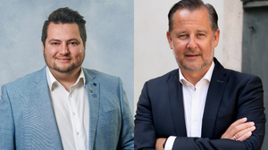 Links: FPÖ-Gemeinderat Michael Rossmann, rechts: SPÖ-Bürgermeister Andreas Thürschweller